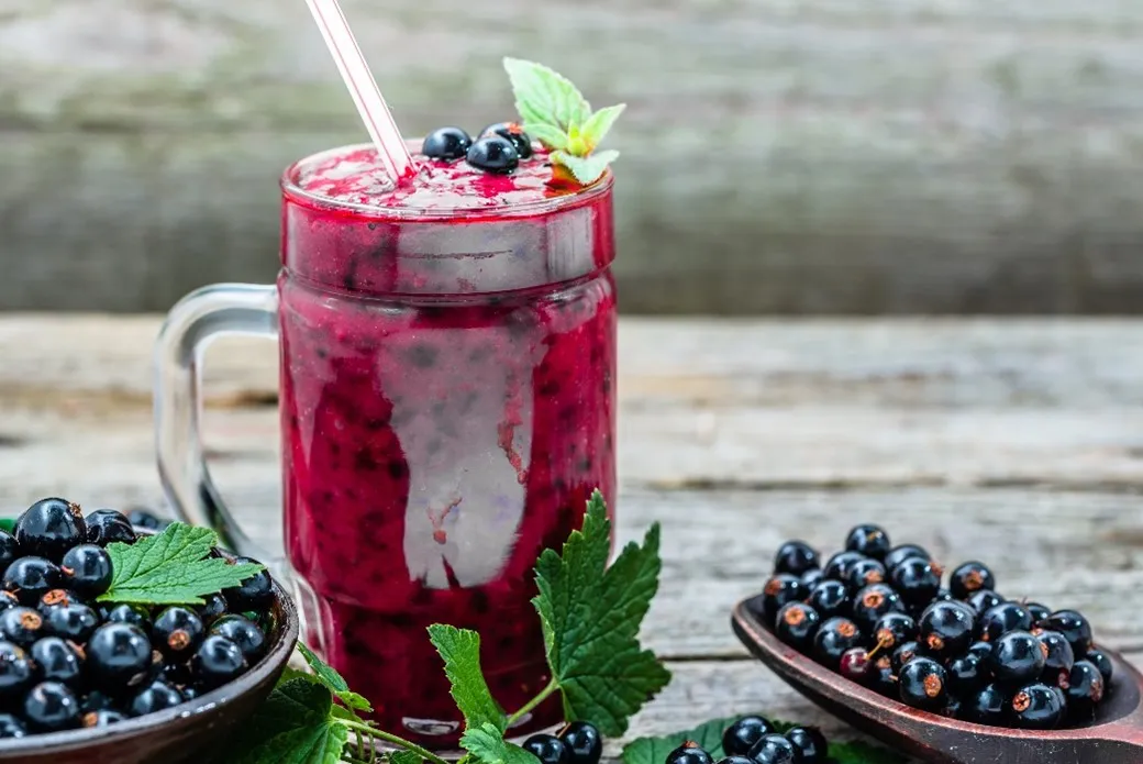 Wild berry smoothie glass cup
